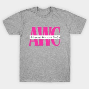 AWC Handwriting Name Center Pink/Gray T-Shirt